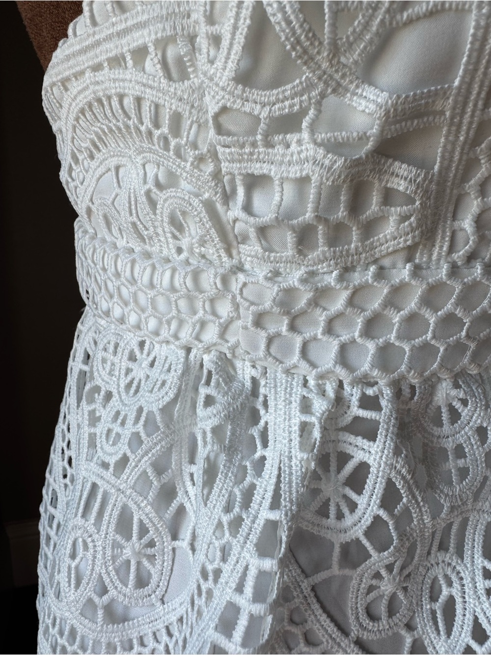 NWOT Bardot Versailles White Crochet Lace Midi Dress | Revolve LWD - Picture 8 of 13